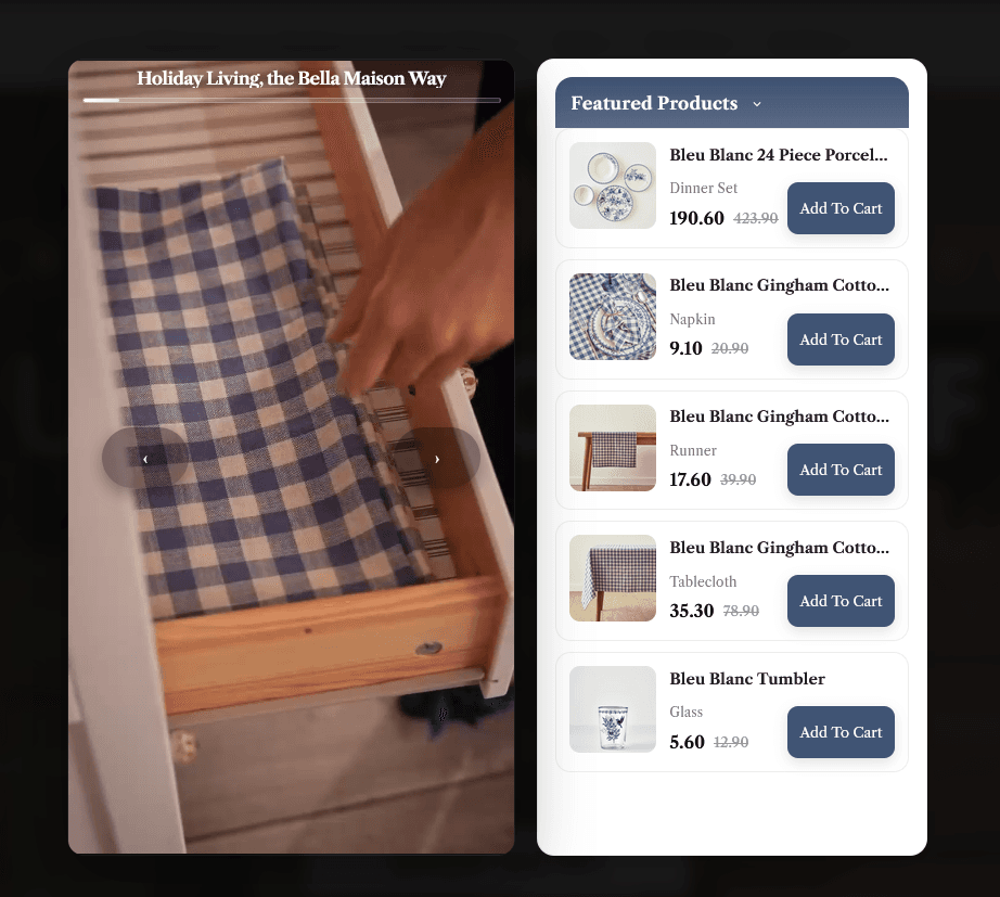 Shoppable video without slowing down Shopify